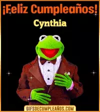 Meme feliz cumpleaños Cynthia